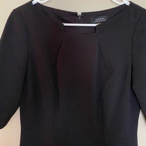 Tahari || Black Short Sleeve Dress